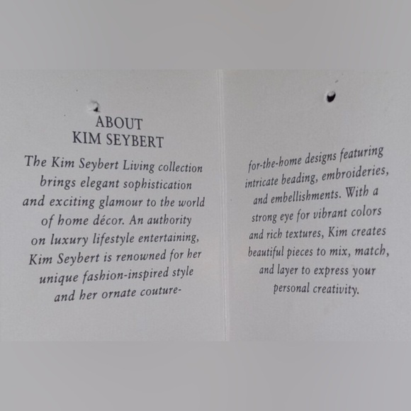 Kim Seybert pillow cover.  Linen blend. 25” square - Picture 10 of 10